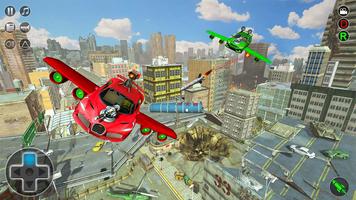 Flying Car Rescue Game 3D Affiche
