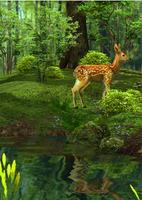 3D Nature Deer Live Wallpaper اسکرین شاٹ 1