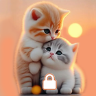 Pantalla de bloqueo del gatito icono