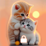 Kitty Cat Pin-Sperrbildschirm Zeichen