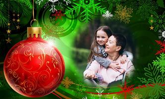 3D Merry Christmas Photo Frames Plakat