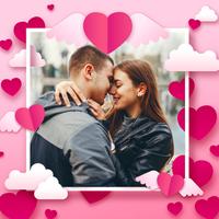 Cute Romance Photo Frame स्क्रीनशॉट 1