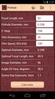 Pinhole Camera Calculator Plakat