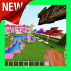 New Pink Mansion for Girls. Free MCPE map 2019 आइकन