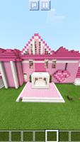 New Pink Mansion for Girls. Free MCPE map 2019 पोस्टर