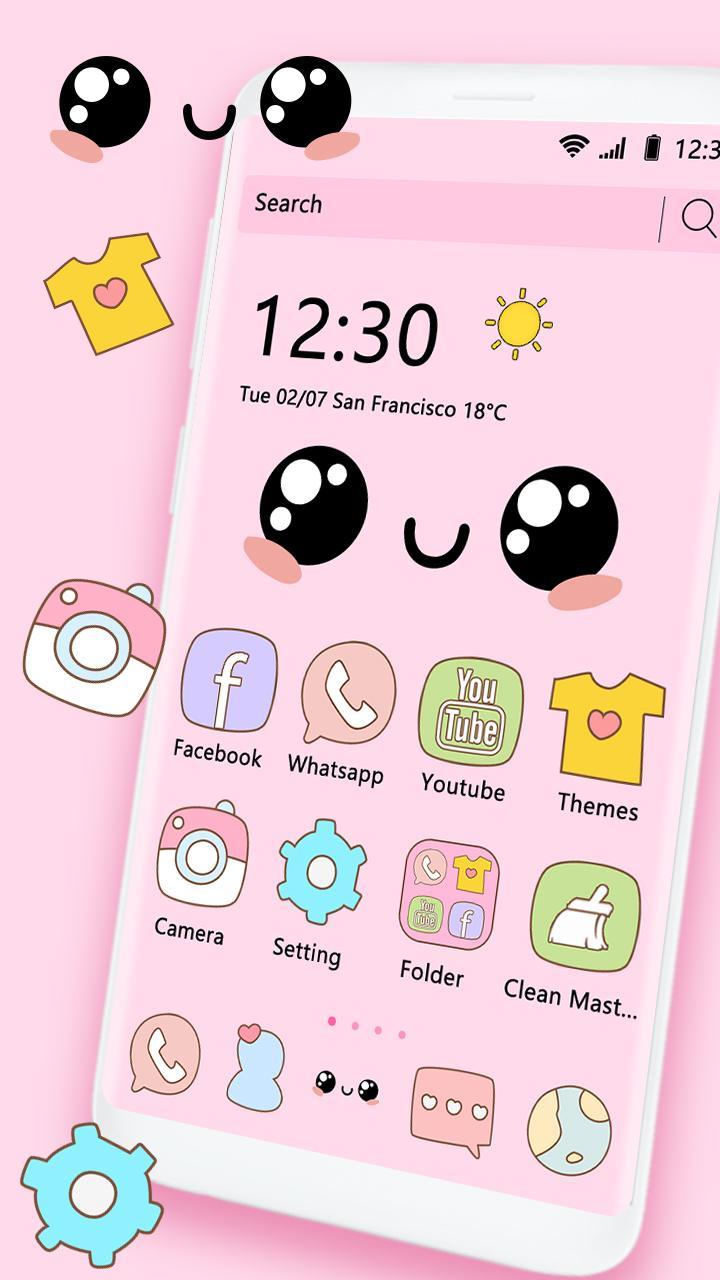 Pink Kartun Lucu Tema Biasa For Android Apk Download