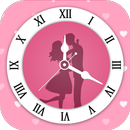 Pink Love Clock Live Wallpaper APK