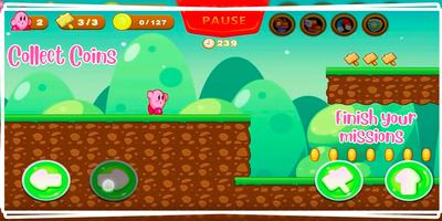 Kirby cute adventure deluxe in the magic kingdom الملصق