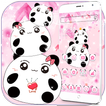 Pink Cute Cartoon Panda Love Theme