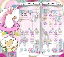 برنامه‌نما Pink Cute Lovely Unicorn Theme عکس از صفحه