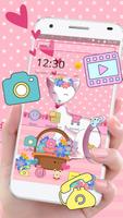 Pink Adorable Cat Theme poster