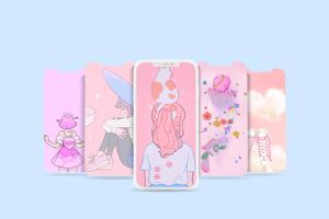 Papel de parede estético rosa imagem de tela 1