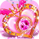 Pink Gold Heart Luxury Theme APK