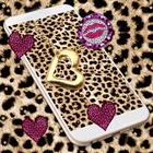 Pink Gold leopard Print Live Wallpaper icon