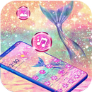 Pink Glitter Cartoon Mermaid Theme APK