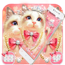 Thème de chat diamant rose APK