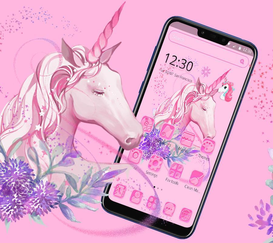 Pink Dreamy Flower Unicorn Theme For Android Apk Download - flower unicorn roblox