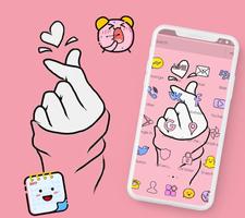 Pink Finger Heart Love Theme 截图 3