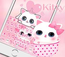 Pink Kitty Keyboard Theme screenshot 2