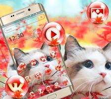 Pink Cute Kitty Theme পোস্টার