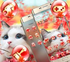 Pink Cute Kitty Theme স্ক্রিনশট 1