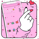Pink Love You Theme APK