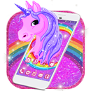 Pink glitter unicorn theme APK