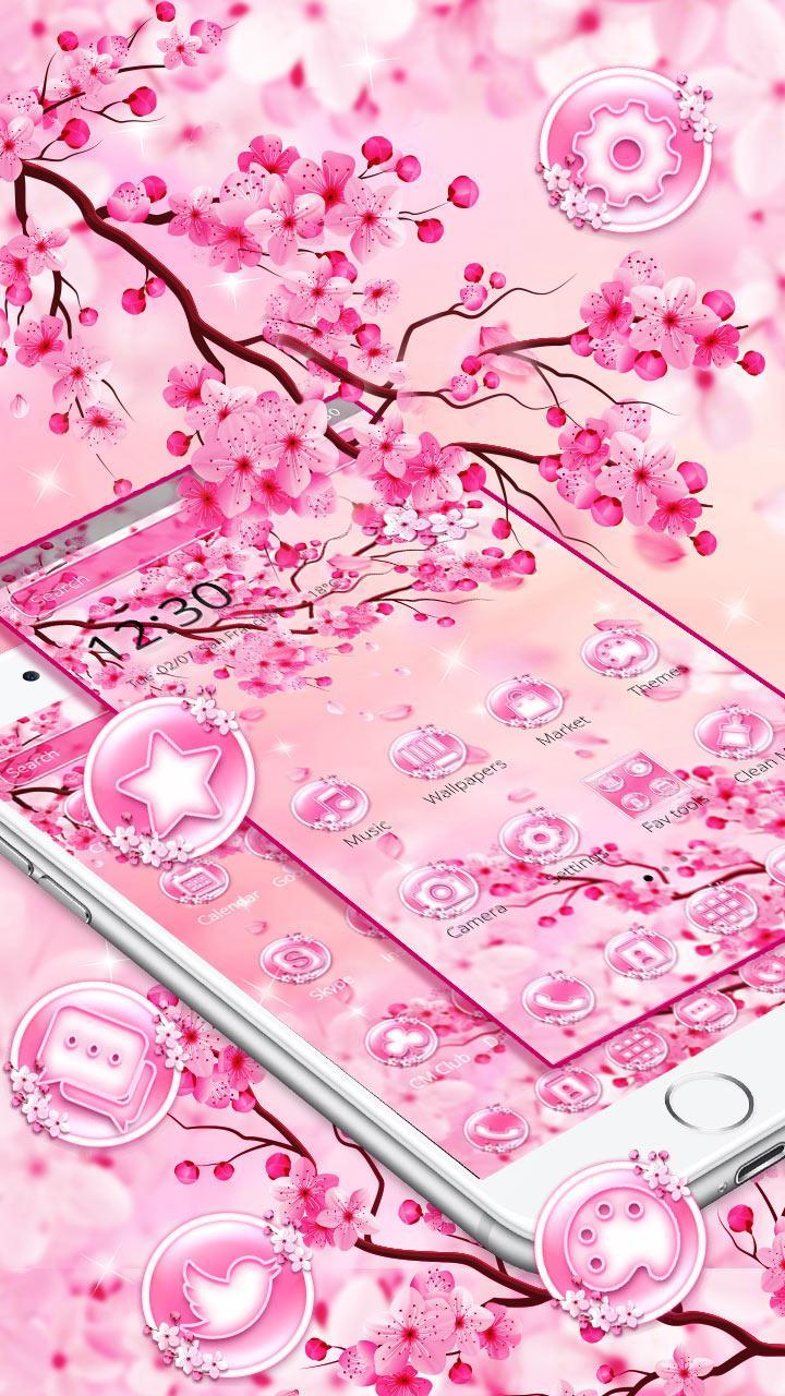 Pink Sakura Flower Theme For Android Apk Download