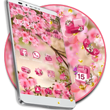 Pink Summer Flower Theme आइकन