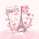 Pink Paris Sakura Gravity Theme APK