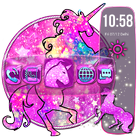 Pink unicorn galaxy theme icon