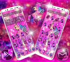 Pink unicorn galaxy theme screenshot 1