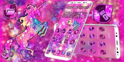 Pink unicorn galaxy theme screenshot 3