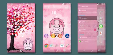 XP Theme Beauty Pink Pig