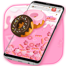 Pinky Sweet Creamy Doughnut Gravity Theme APK
