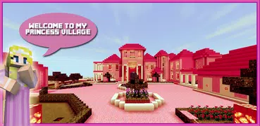 Pink princess house Map MCPE