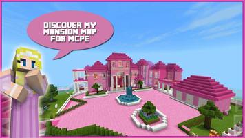Pink princess house Map MCPE постер