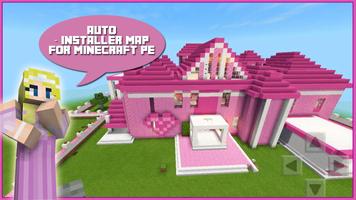 Pink princess house Map MCPE 스크린샷 1