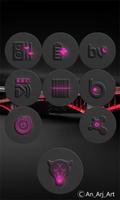 Pink-In-Black - icon pack Affiche