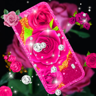 fonds d'écran animés rose rose icône