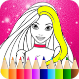 Princesses to paint and color icon