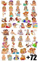 Pin-up Girl Stickers Set Affiche