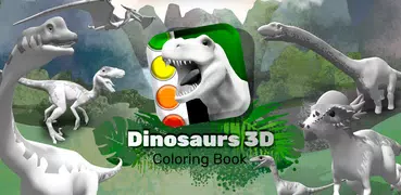 Dinosaurs 3D Coloring Book
