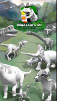 Dinosaurs 3D Coloring Book Affiche