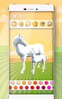 Poster Horse Coloring Book 3D