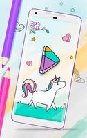 Unicorn Coloring Book постер