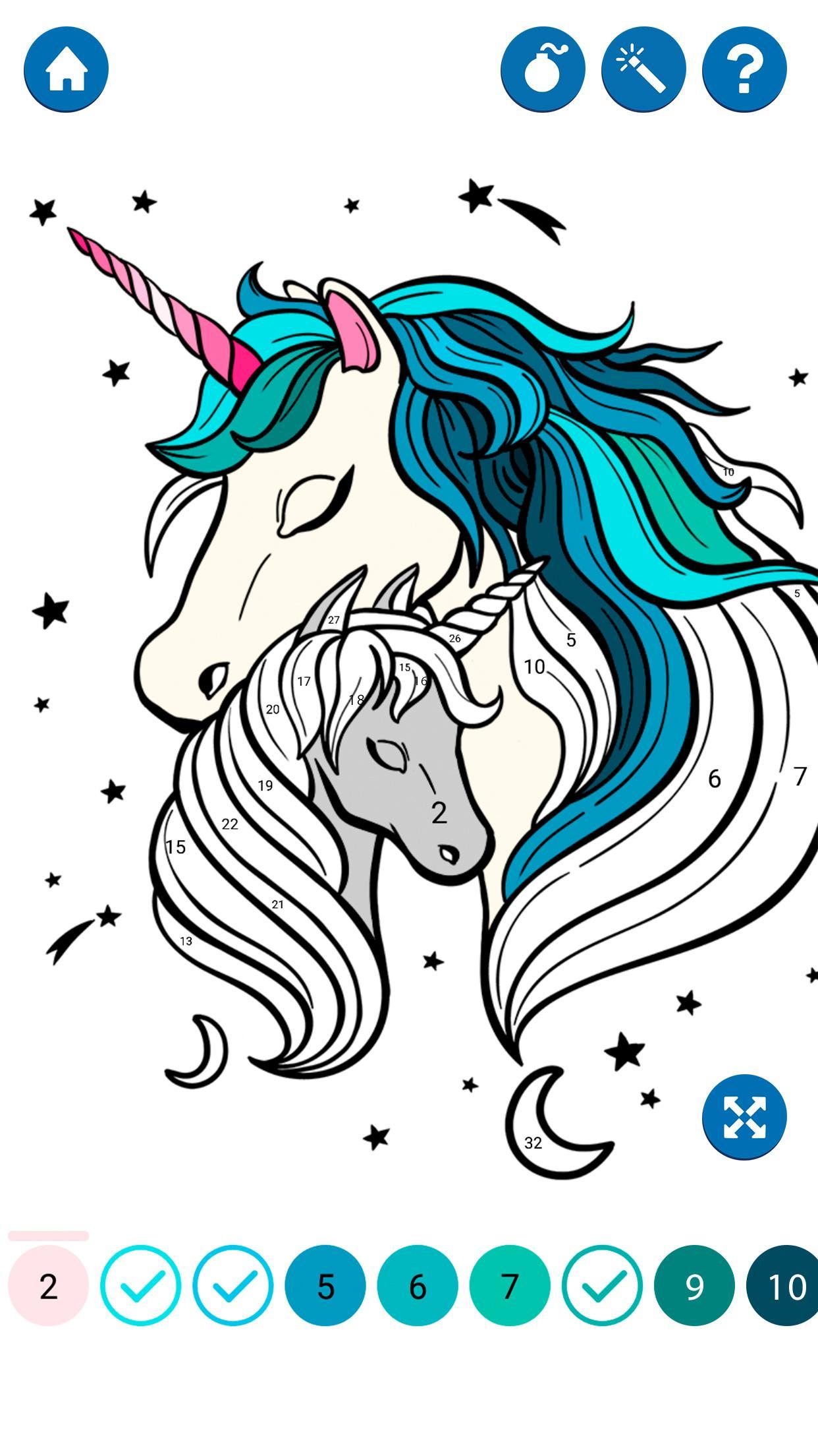 Unicorn Color By Number Download : Unicorn Color By Number Sandbox