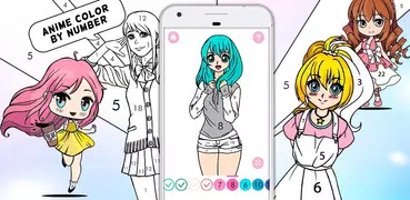 Anime Color by Number - Anime Coloring Book