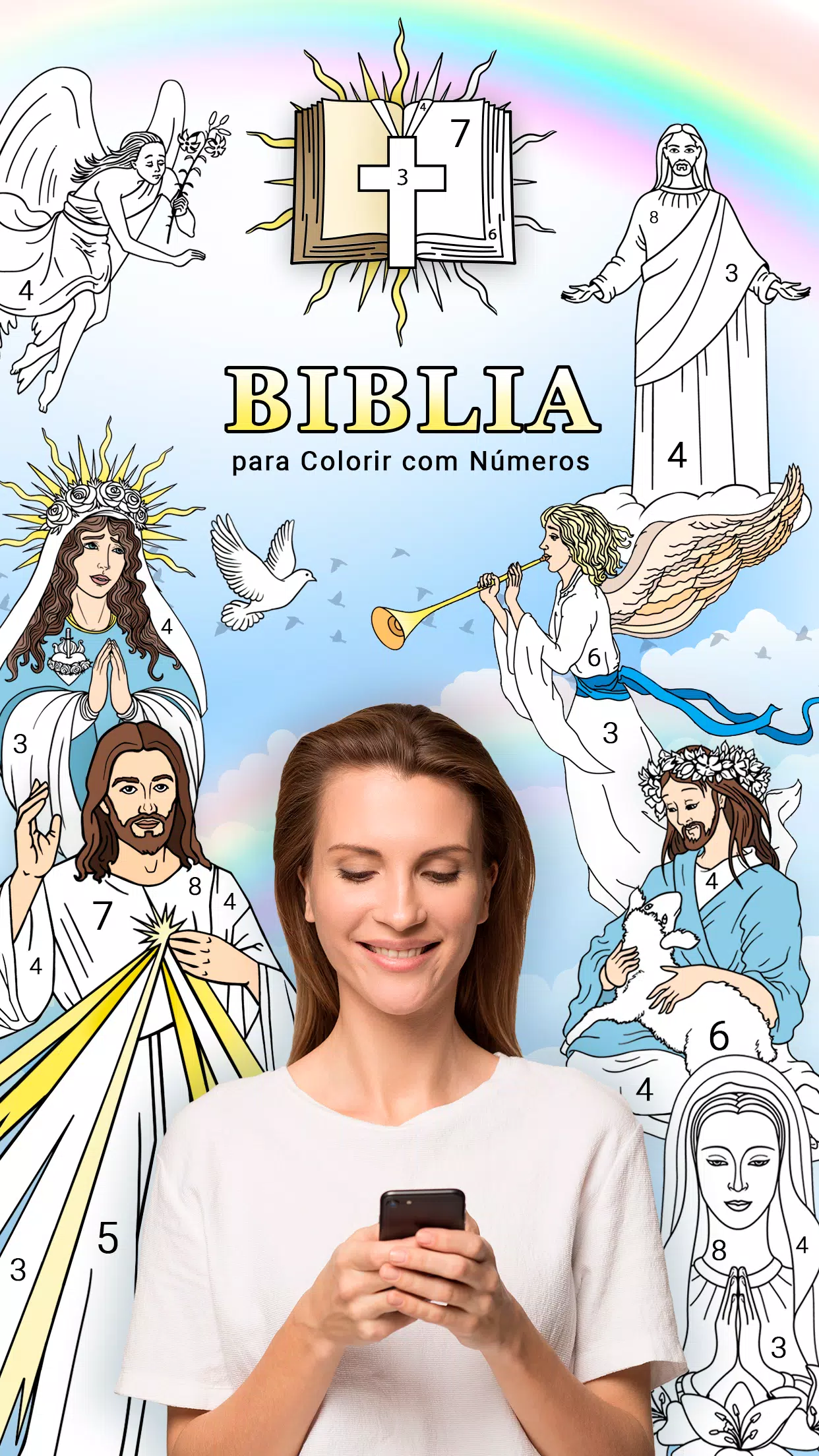 Download do APK de Bíblia Colorir por Número Jogo para Android