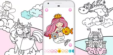 Раскраски по номерам для девочек